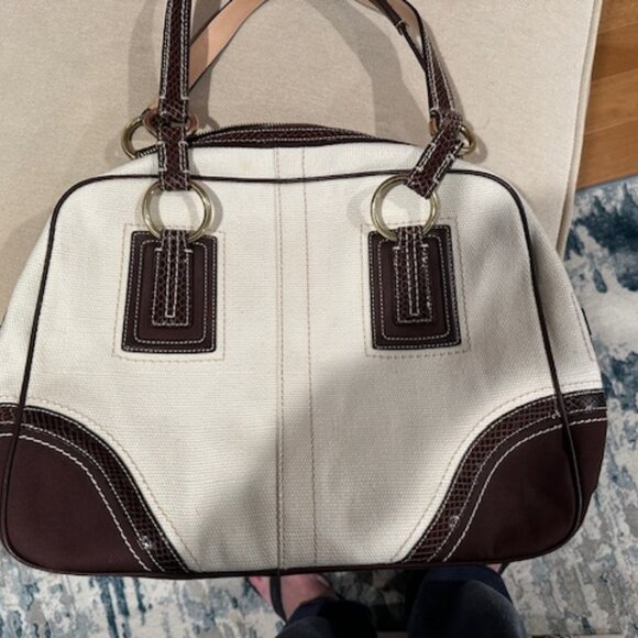 Coach Legacy Boho Leather & Canvas Tote - Picture 5 of 9